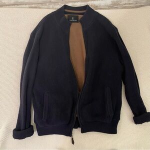 Lanesboro Blue Knit Sherpa lined Jacket